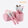 10-Piece Pink Makeup Brush Set
