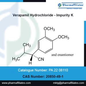 Verapamil Hydrochloride - Impurity K, CAS No :  20850-49-1