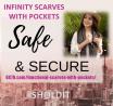 Keep your personal items Safe and Secure with this innovative Scarf with Functional Pockets.