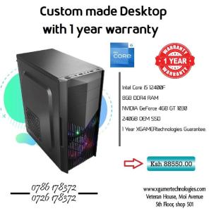 Brand new gaming computer with core i5 12th gen