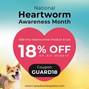 canadavetexpress Deals: 18% Off Heartworm Treatments - National Heartworm Awareness!