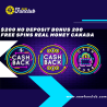 $200 no Deposit Bonus 200 Free Spins Real Money Canada