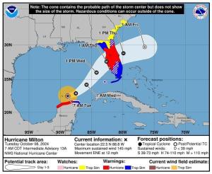Hurricane Milton Rug Pickup & 24/7 Emergency Flood Service Available