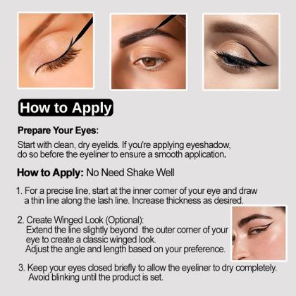 Liquid Eyeliner - Best Waterproof Eye Liner for Long-Lasting Precision