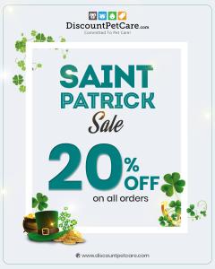 Saint Patrick's Pet Care Savings: 20% Off at DiscountPetCare!