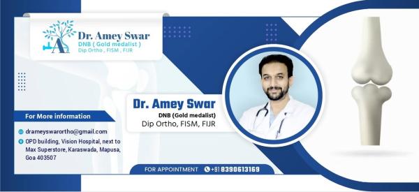 Dr. Amey Swar – Best Orthopedic Surgeon in Goa | Expert Arthroscopic Surgeon