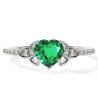 Buy Emerald Engagement Rings with Prong Set Diamonds