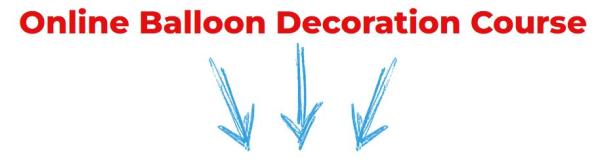 Curso de decoracion con globos