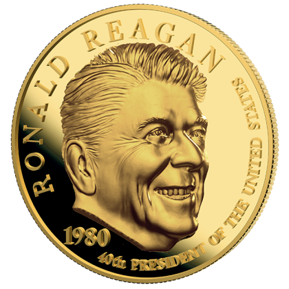RONALD REAGAN GOLD COIN 24K – Presidential Tribute in Gold